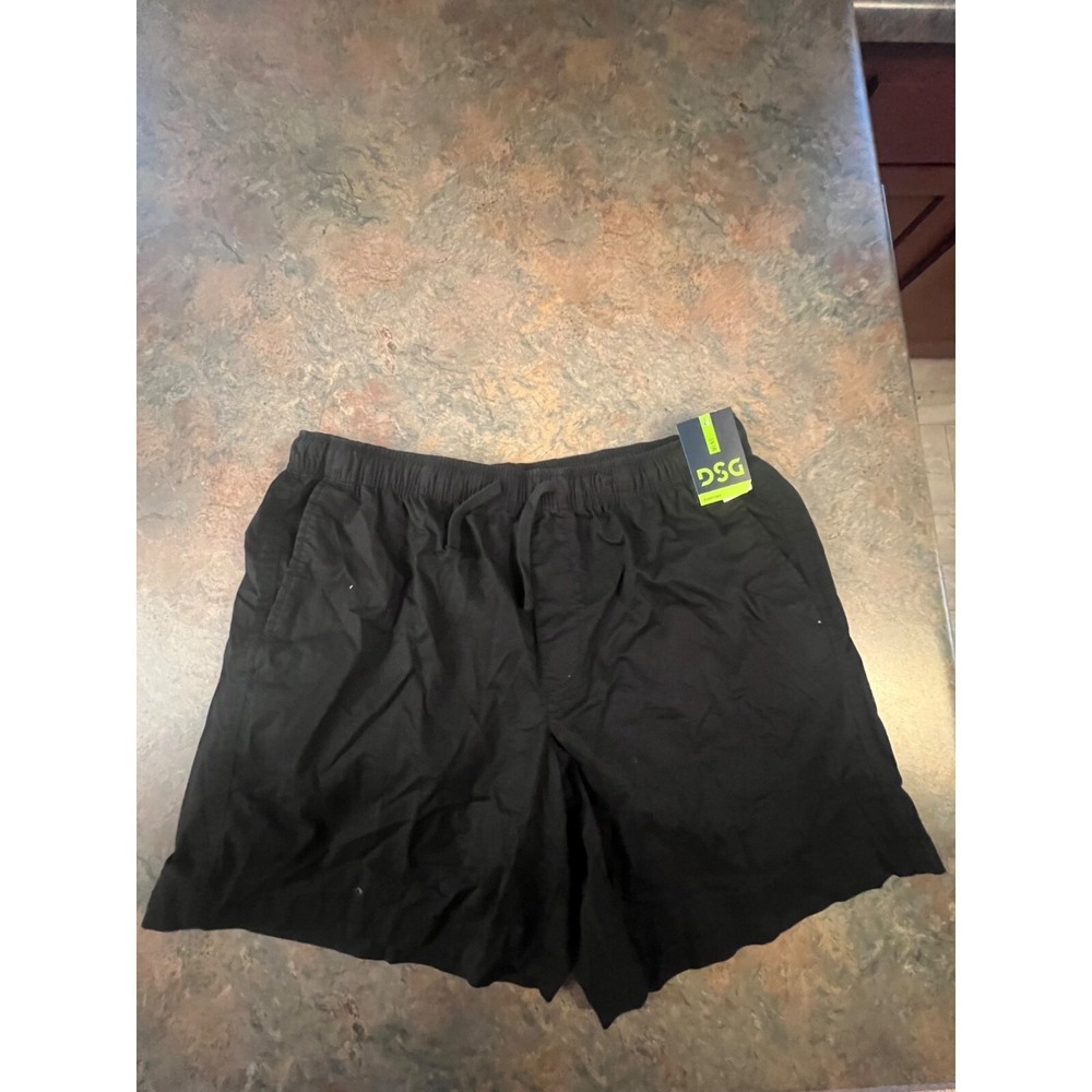 DSG Mens‎ X-Large Cotton Pull-On Shorts Pure Black